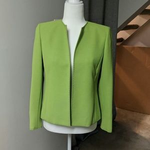 Green Open Front Blazer